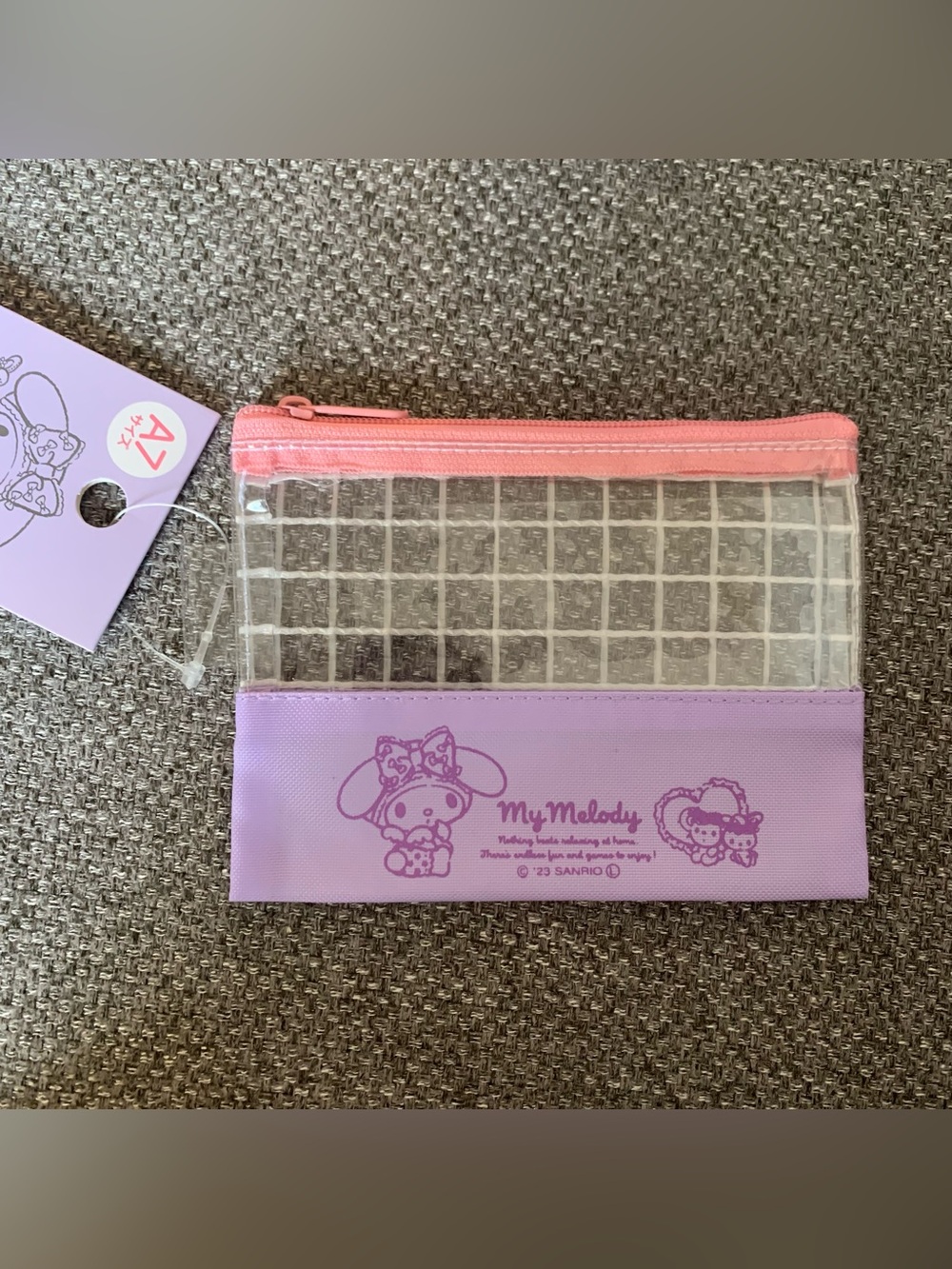 BNWT Japan Sanrio My Melody clear mesh pouch